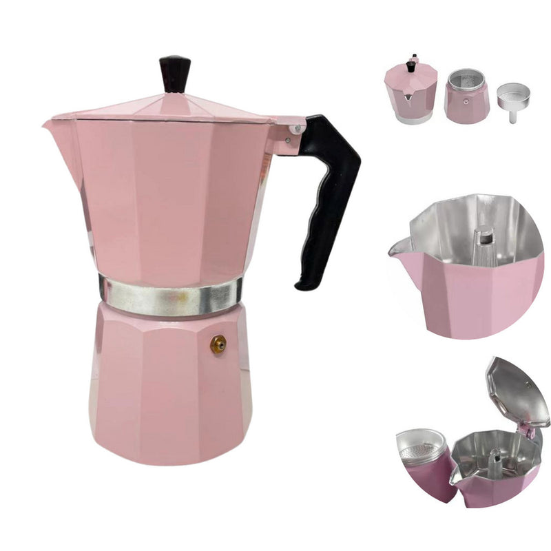 CAFETERA ITALIANA CLASICA XPRESSO ROSADA